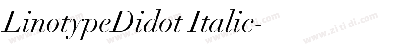 LinotypeDidot Italic字体转换